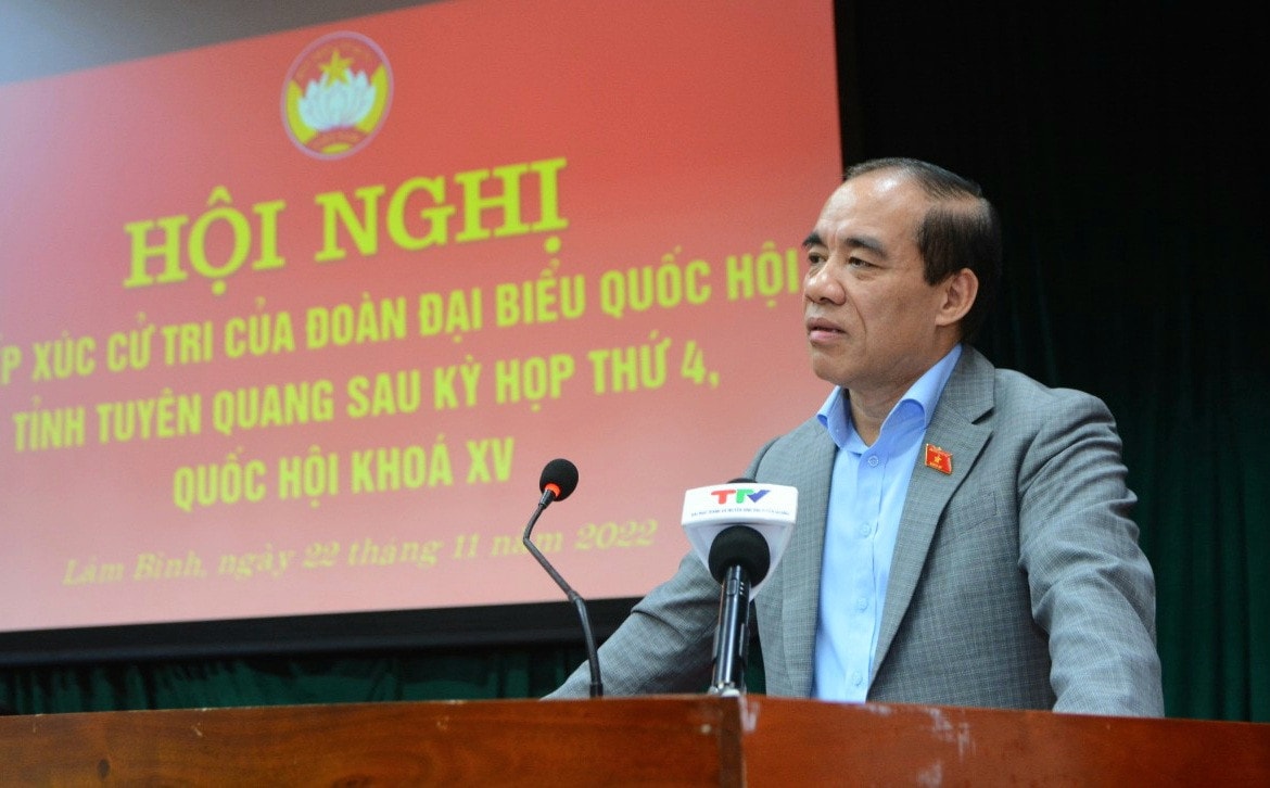 Đoàn ĐBQH tỉnh Tuyên Quang tiếp xúc cử tri huyện Lâm Bình -0