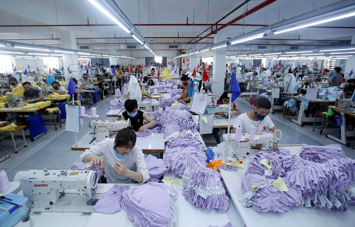 Sản xuất các sản phẩm may mặc xuất khẩu 