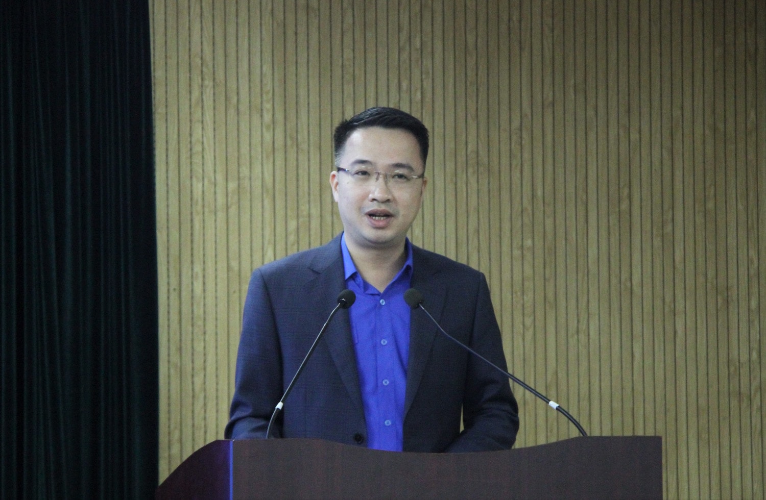 Bí thư Ban chấp hành Trung ương Đoàn, Trưởng Tiểu ban Tuyên truyền Đại hội Nguyễn Tường Lâm báo cáo nhanh về công tác tổ chức Đại hội