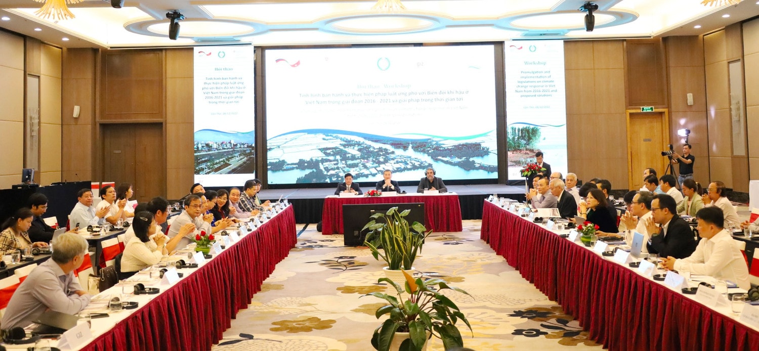 Hội thảo về tình hình ban hành và thực hiện pháp luật ứng phó với biến đổi khí hậu -0