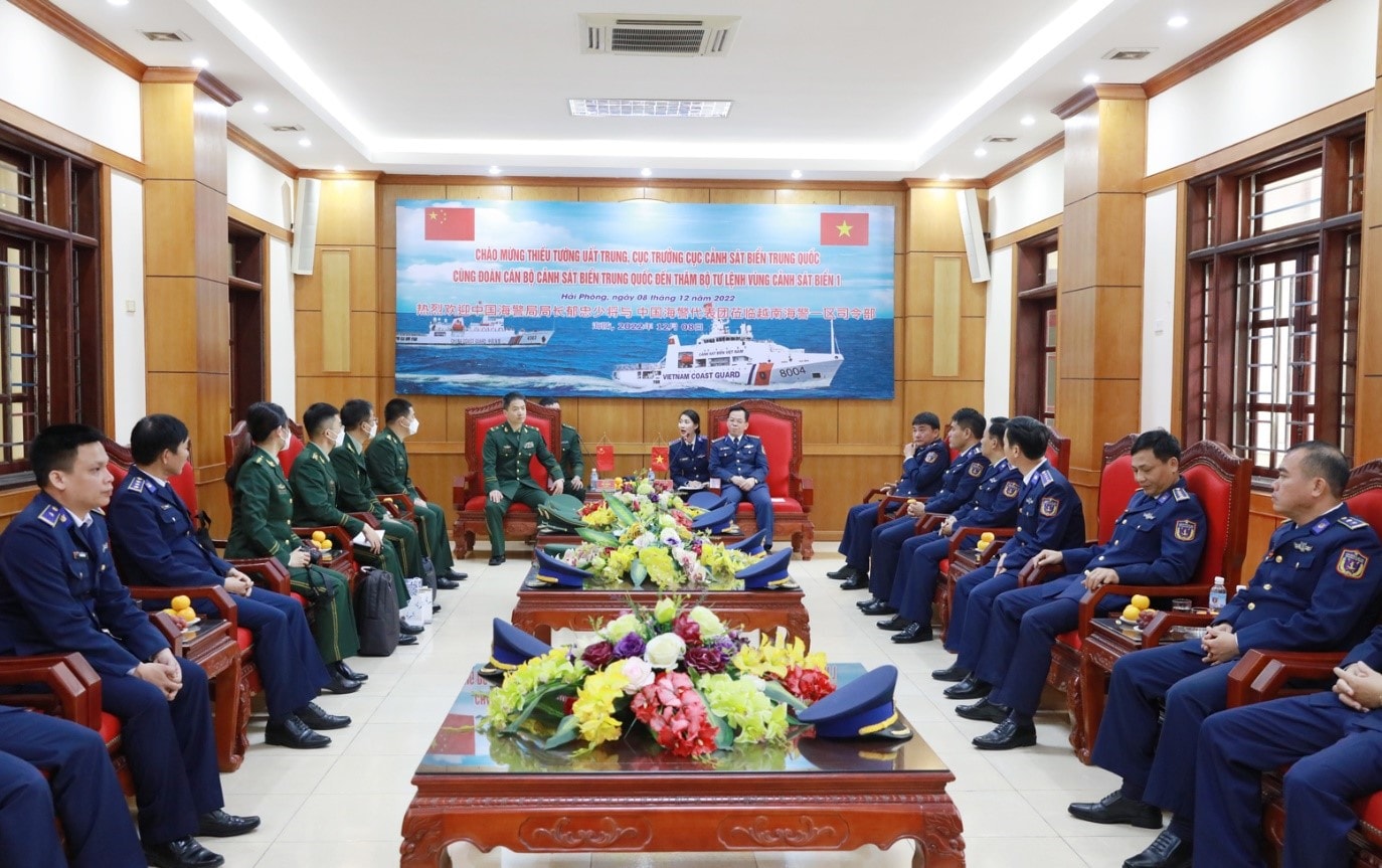 Đoàn đại biểu Cảnh sát biển Trung Quốc thăm Bộ Tư lệnh Vùng Cảnh sát biển 1 -0