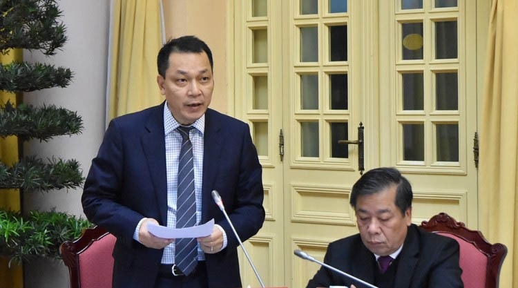 Thứ trưởng Bộ Công Thương Đặng Hoàng An giới thiệu Luật Dầu khí năm 2022 Ảnh Hoàng Ngọc