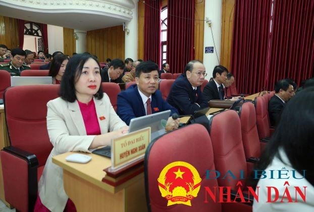 Các đại biểu tham dự kỳ họp Hà Tĩnh: Thu ngân sách năm 2022 đạt 16.900 tỷ đồng -0