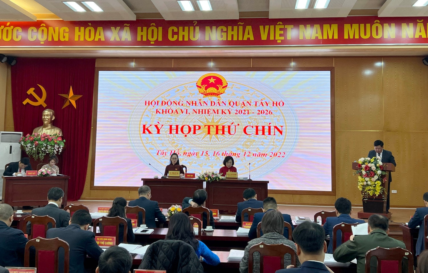 Khai mạc Kỳ họp thứ 9 HĐND quận Tây Hồ Khoá VI -0