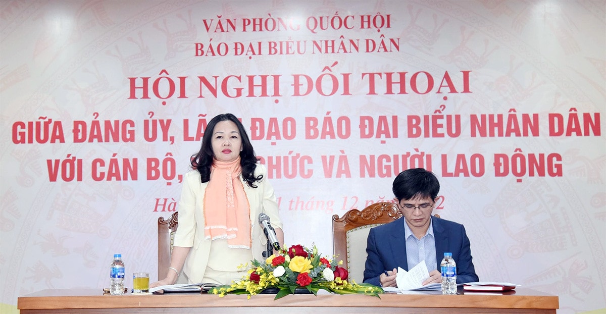 Đảng ủy, Lãnh đạo Báo Đại biểu Nhân dân đối thoại với cán bộ, viên chức và người lao động -5