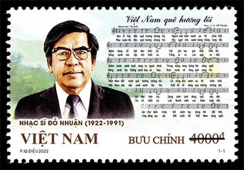 Bộ tem kỷ niệm 100 năm sinh Nhạc sĩ Đỗ Nhuận (1922 - 2022)