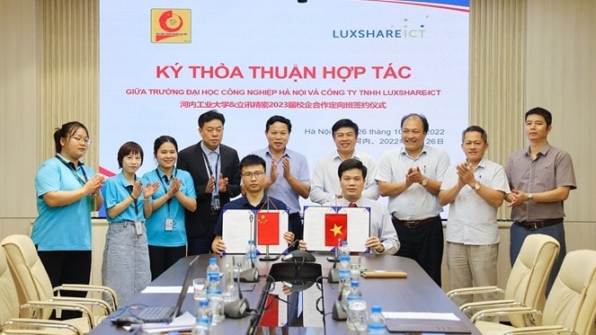 Trường Đại học Công nghiệp Hà Nội ký kết thỏa thuận hợp tác với Công ty TNHH Luxshare ICT Việt Nam