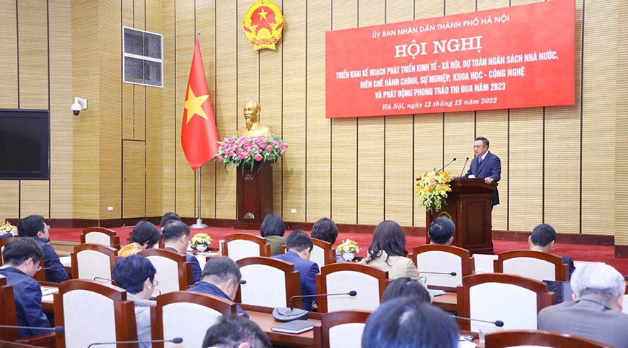 Hội nghị triển khai kế hoạch phát triển kinh tế - xã hội, dự toán ngân sách nhà nước, biên chế hành chính, sự nghiệp, khoa học - công nghệ và phát động phong trào thi đua năm 2023.