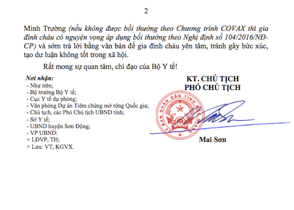 Tỉnh Bắc Giang đề nghị Bộ Y tế khẩn trương đẩy nhanh chi trả bồi thường tử vong sau tiêm vắc xin phòng COVID-19 -0