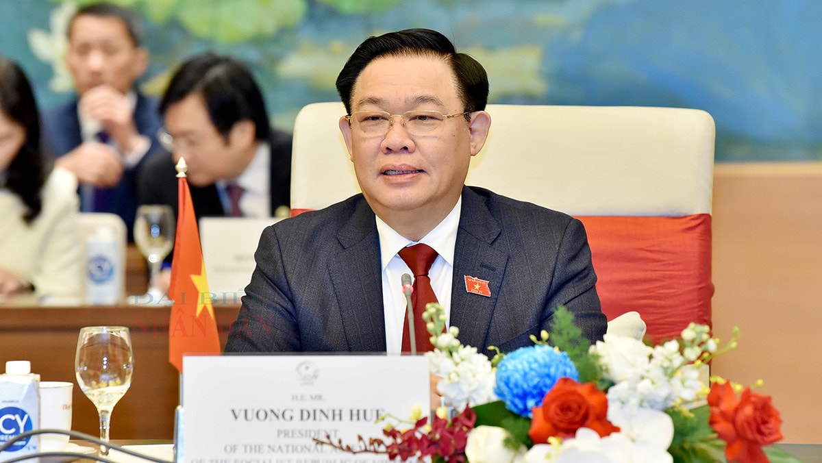 Chủ tịch Quốc hội Vương Đình Huệ đón và hội đàm với Chủ tịch Quốc hội Hàn Quốc -2