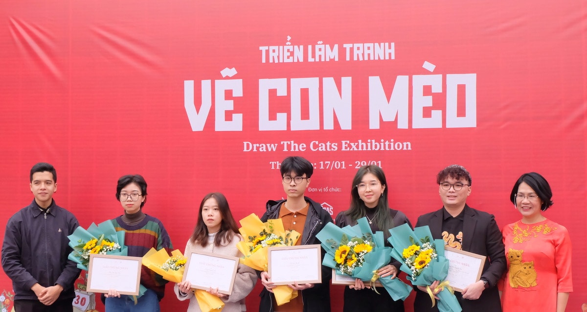 Triển lãm thu hút sự tham gia của nhiều họa sĩ trẻ Vẽ con mèo: Đa dạng góc nhìn, câu chuyện và sắc thái -3