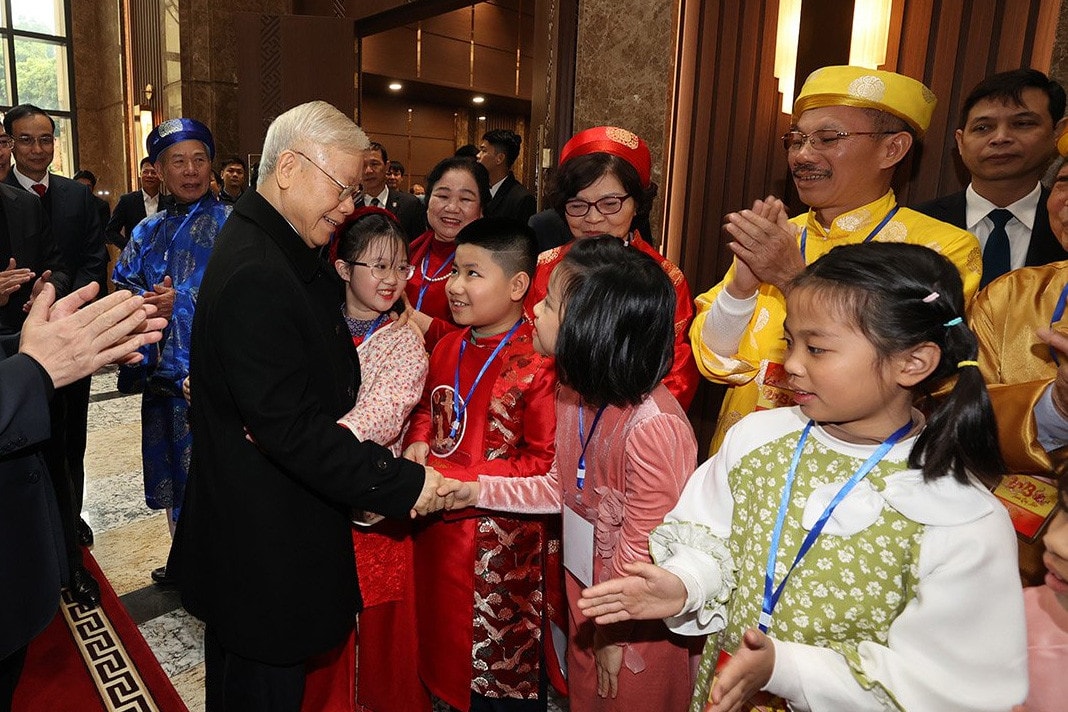 Tổng Bí thư Nguyễn Phú Trọng thăm, chúc Tết Đảng bộ, chính quyền và Nhân dân Thủ đô Hà Nội -6
