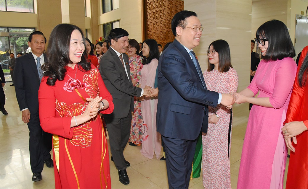 Chủ tịch Quốc hội Vương Đình Huệ thăm, chúc Tết Báo Đại biểu Nhân dân, Truyền hình Quốc hội Việt Nam -1