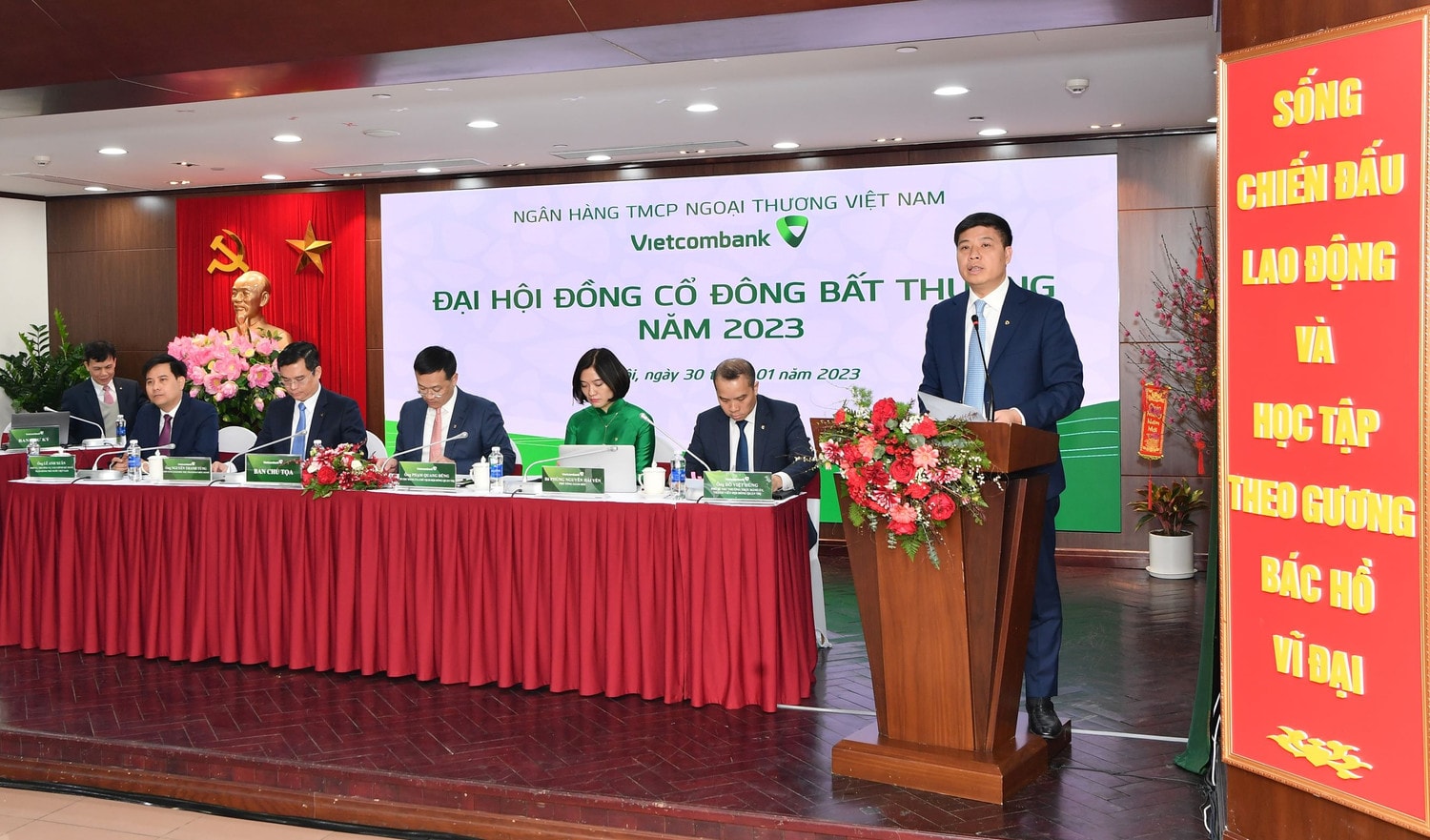 Vietcombank tổ chức Đại hội đồng cổ đông bất thường năm 2023. Ảnh: VCB