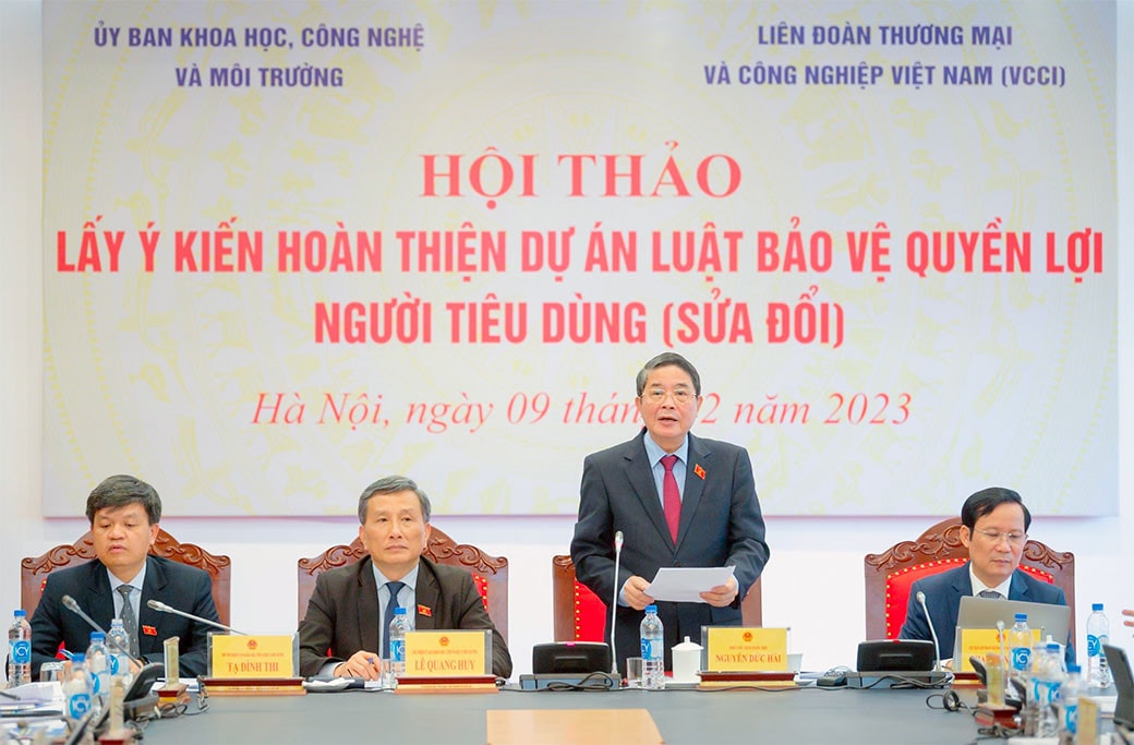 Phó Chủ tịch Quốc hội Nguyễn Đức Hải dự Hội thảo lấy ý kiến hoàn thiện dự án Luật Bảo vệ quyền lợi người tiêu dùng (sửa đổi) -0