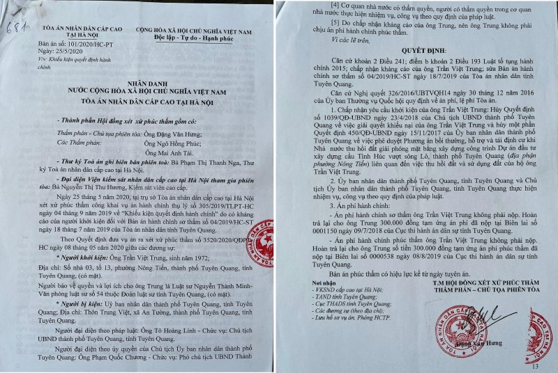 Vụ người dân thắng kiện UBND TP Tuyên Quang: Phường Nông Tiến có né tránh trách nhiệm xác nhận nguồn gốc đất và cung cấp thông tin?
