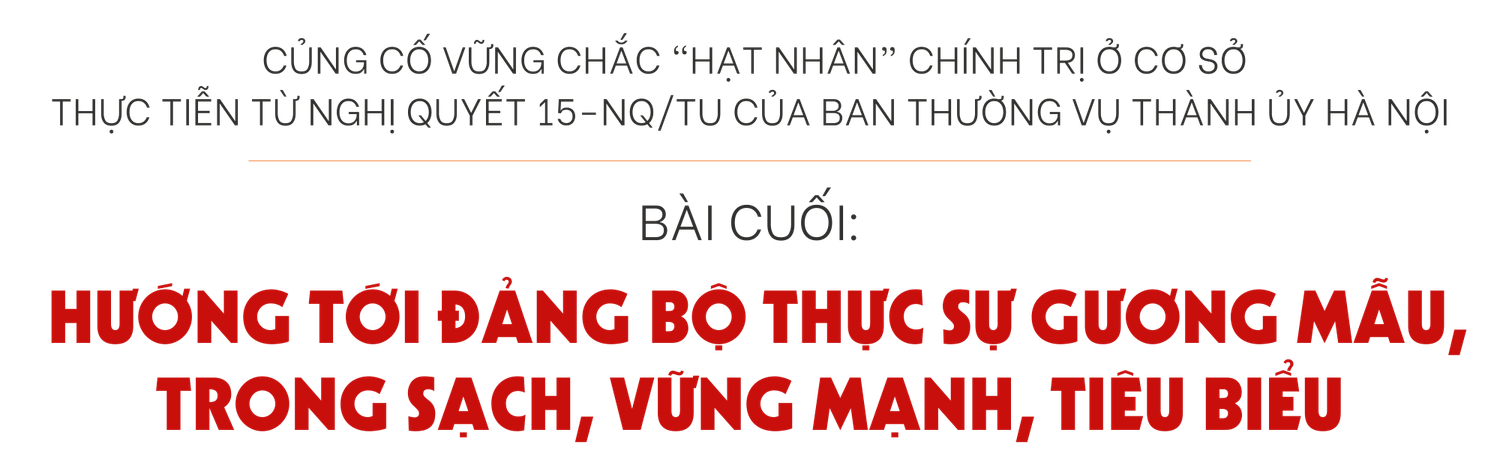 Bài cuối: Hướng tới Đảng bộ thực sự gương mẫu, trong sạch, vững mạnh, tiêu biểu -0