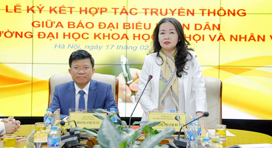 Báo Đại biểu Nhân dân ký kết hợp tác truyền thông với Trường Đại học Khoa học xã hội và Nhân văn -0