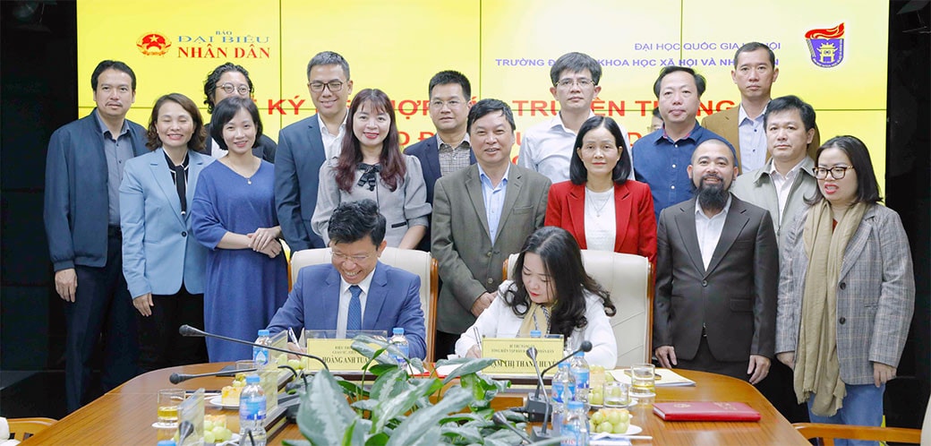 Báo Đại biểu Nhân dân ký kết hợp tác truyền thông với Trường Đại học Khoa học xã hội và Nhân văn -0