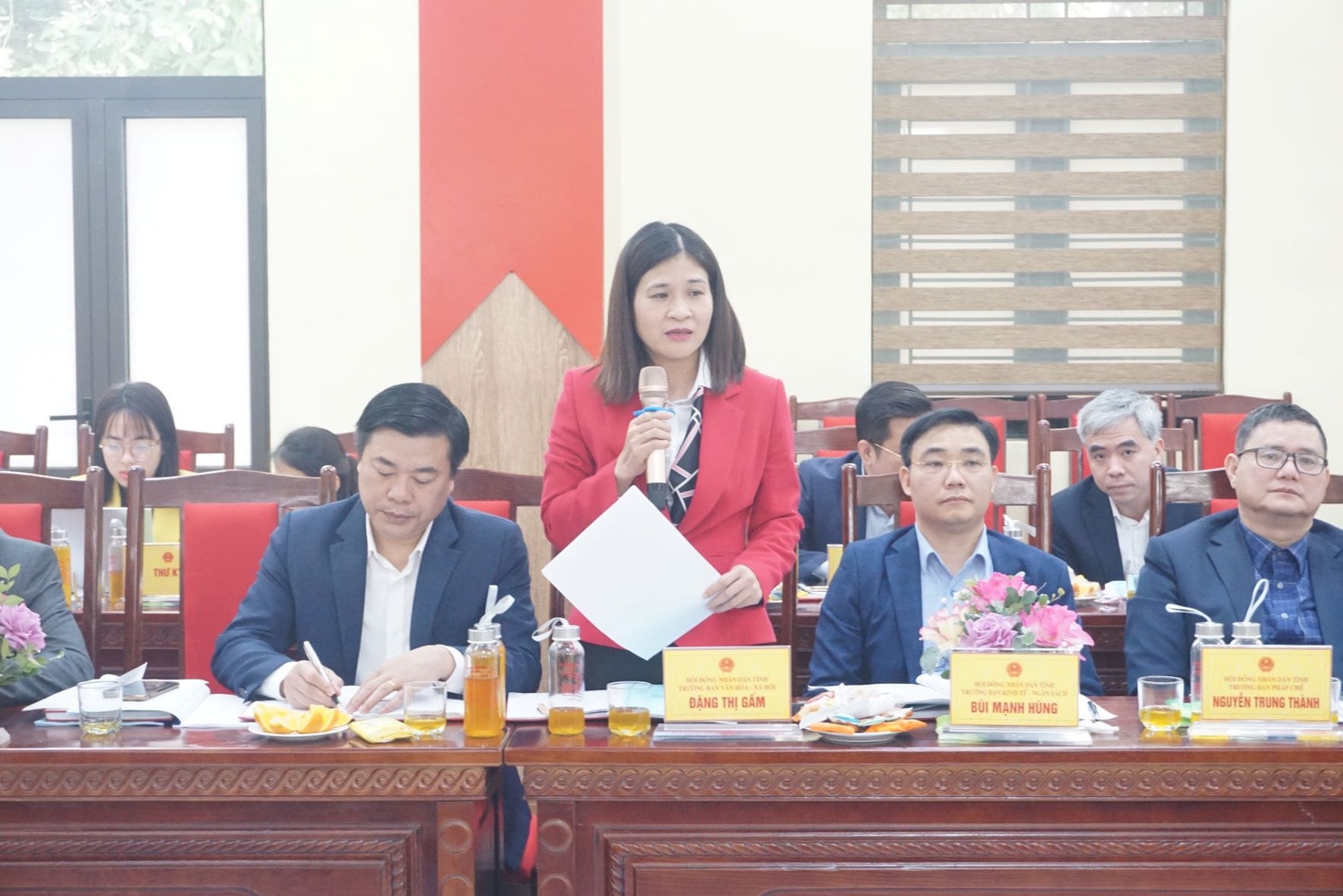 Các đại biểu phát biểu thảo luận tại Hội nghị Phát huy vai trò cầu nối và nâng cao chất lượng giám sát của HĐND -0