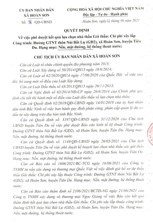 Sai phạm tại Trường THCS trọng điểm huyện Tiên Du: Công ty TNHH Xây dựng Thịnh Cường là nhà thầu “quen mặt” trên địa bàn