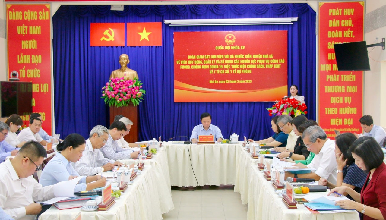 Phó Chủ tịch Quốc hội Nguyễn Khắc Định chủ trì làm việc với UBND huyện Nhà Bè, TP. Hồ Chí Minh -0