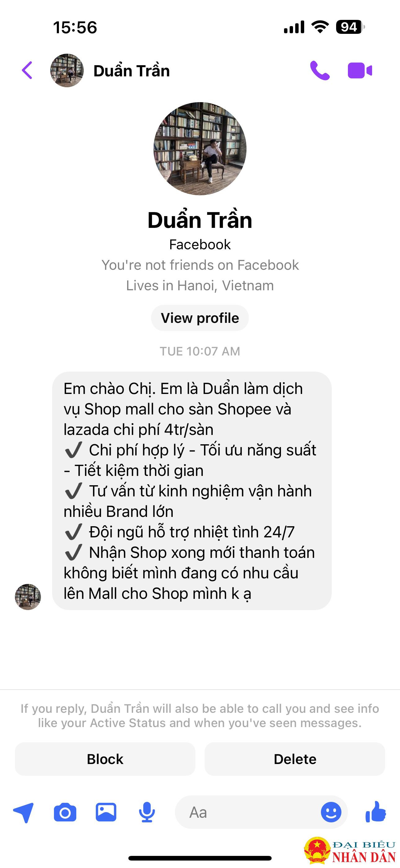 Khi tham gia các hội nhóm liên quan đến dịch vụ trên sàn TMĐT, người dùng sẽ nhận được tin nhắn mời chào của nhiều bên. Ảnh: PV Bóc mẽ loạt chiêu trò của các chủ gian hàng trên sàn TMĐT Shopee, Lazada -0