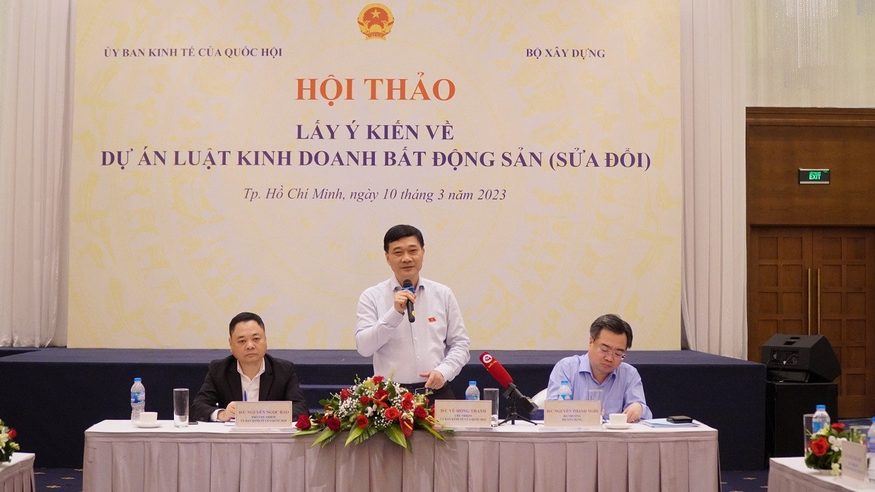 Ủy ban Kinh tế và Bộ xây dựng tổ chức hội thảo lấy ý kiến về dự án Luật Kinh doanh bất động sản (sửa đổi) -0