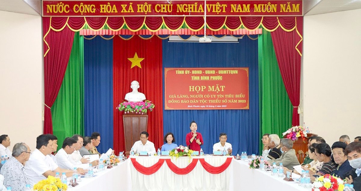 Bình Phước: Họp mặt già làng, người có uy tín tiêu biểu đồng bào dân tộc thiểu số -0