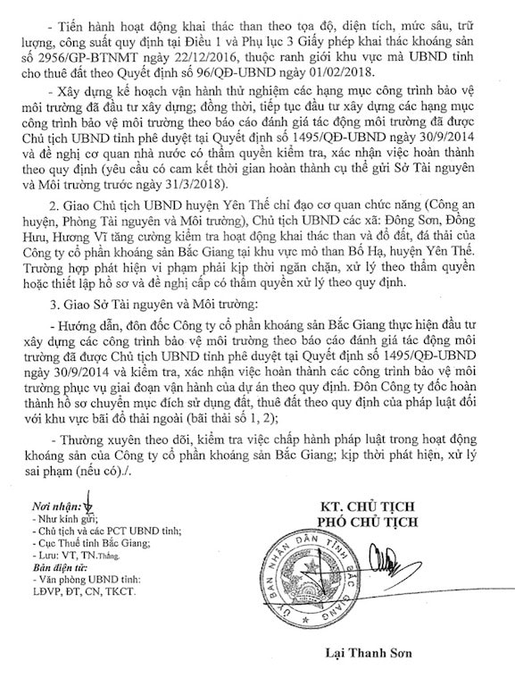 Vụ khởi tố dàn lãnh đạo Công ty CP Khoáng sản Bắc Giang: Hé lộ những văn bản bất thường liên quan mỏ than Bố Hạ