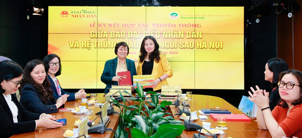 Báo Đại biểu Nhân dân và Hệ thống Giáo dục Ngôi sao Hà Nội hợp tác truyền thông -0
