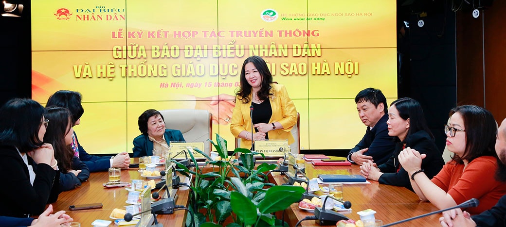 Báo Đại biểu Nhân dân và Hệ thống Giáo dục Ngôi sao Hà Nội hợp tác truyền thông -0