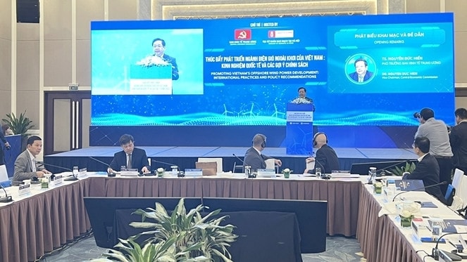 Phó Trưởng Ban Kinh tế Trung ương Nguyễn Đức Hiển phát biểu; Ảnh Vũ Quang