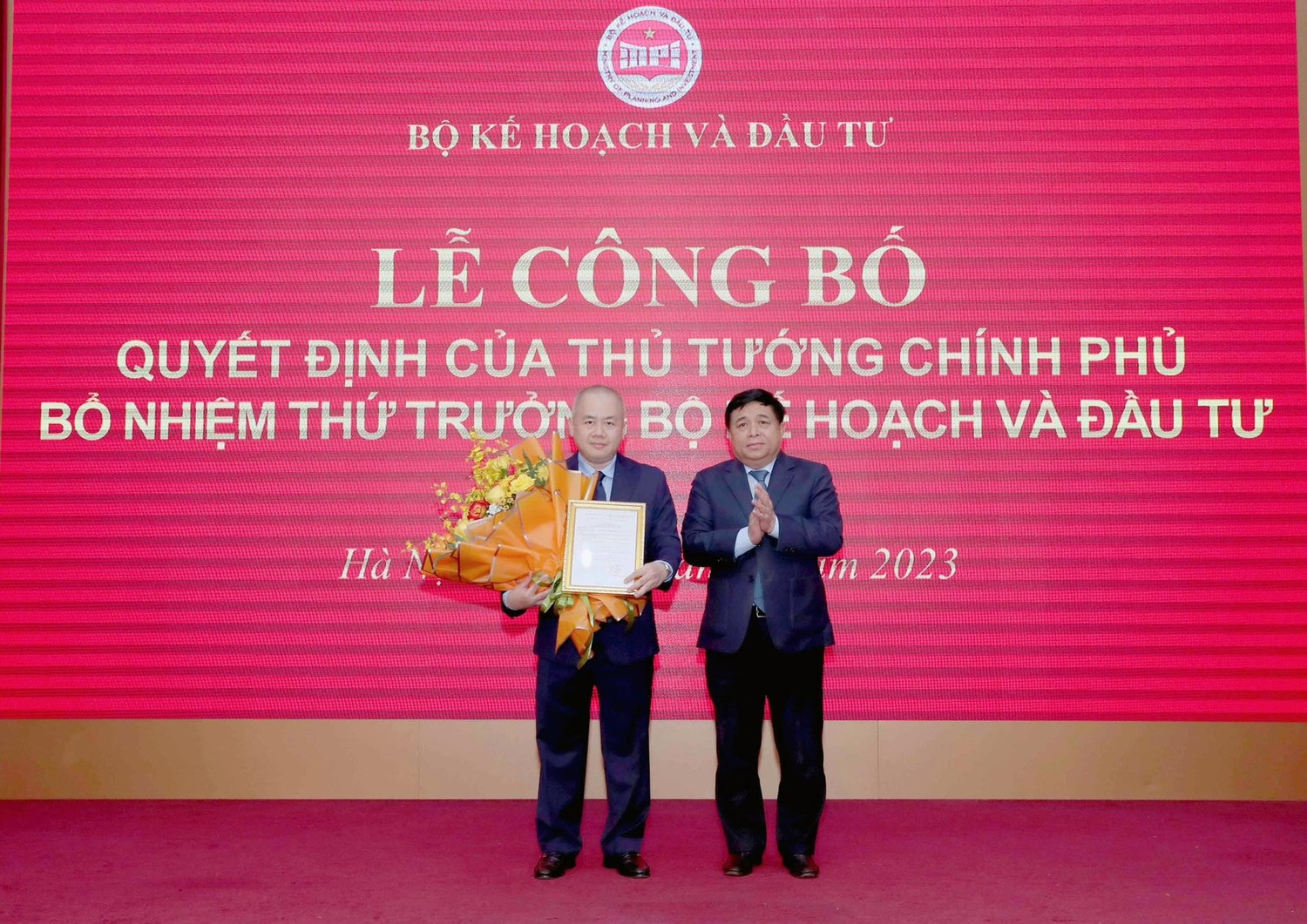 Công bố, trao quyết định bổ nhiệm Thứ trưởng Bộ Kế hoạch và Đầu tư Đỗ Thành Trung -0