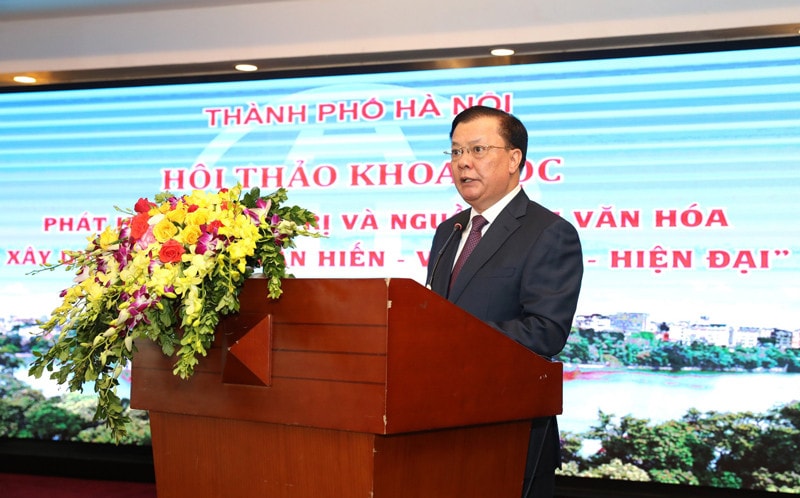 Hội thảo “Phát huy các giá trị và nguồn lực văn hóa xây dựng Thủ đô Văn hiến - Văn minh - Hiện đại”Văn hóa là nguồn lực, động lực xây dựng và phát triển Thủ đô -0