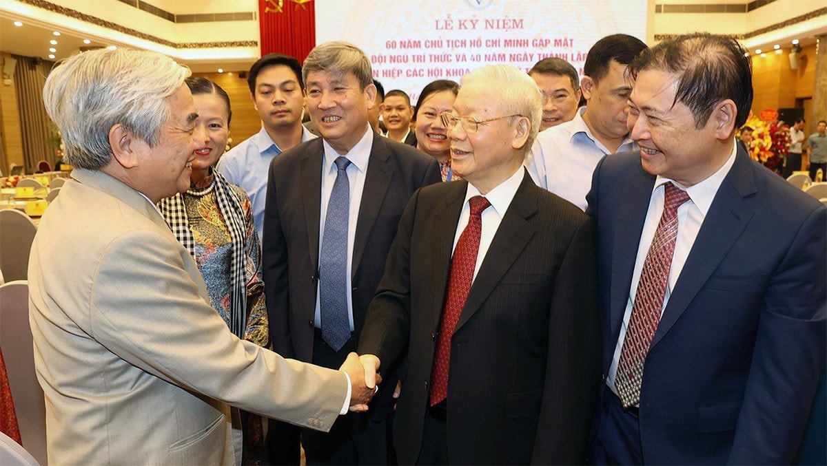 Tổng Bí thư Nguyễn Phú Trọng dự Lễ kỷ niệm 60 năm Ngày Chủ tịch Hồ Chí Minh gặp mặt đội ngũ trí thức -0
