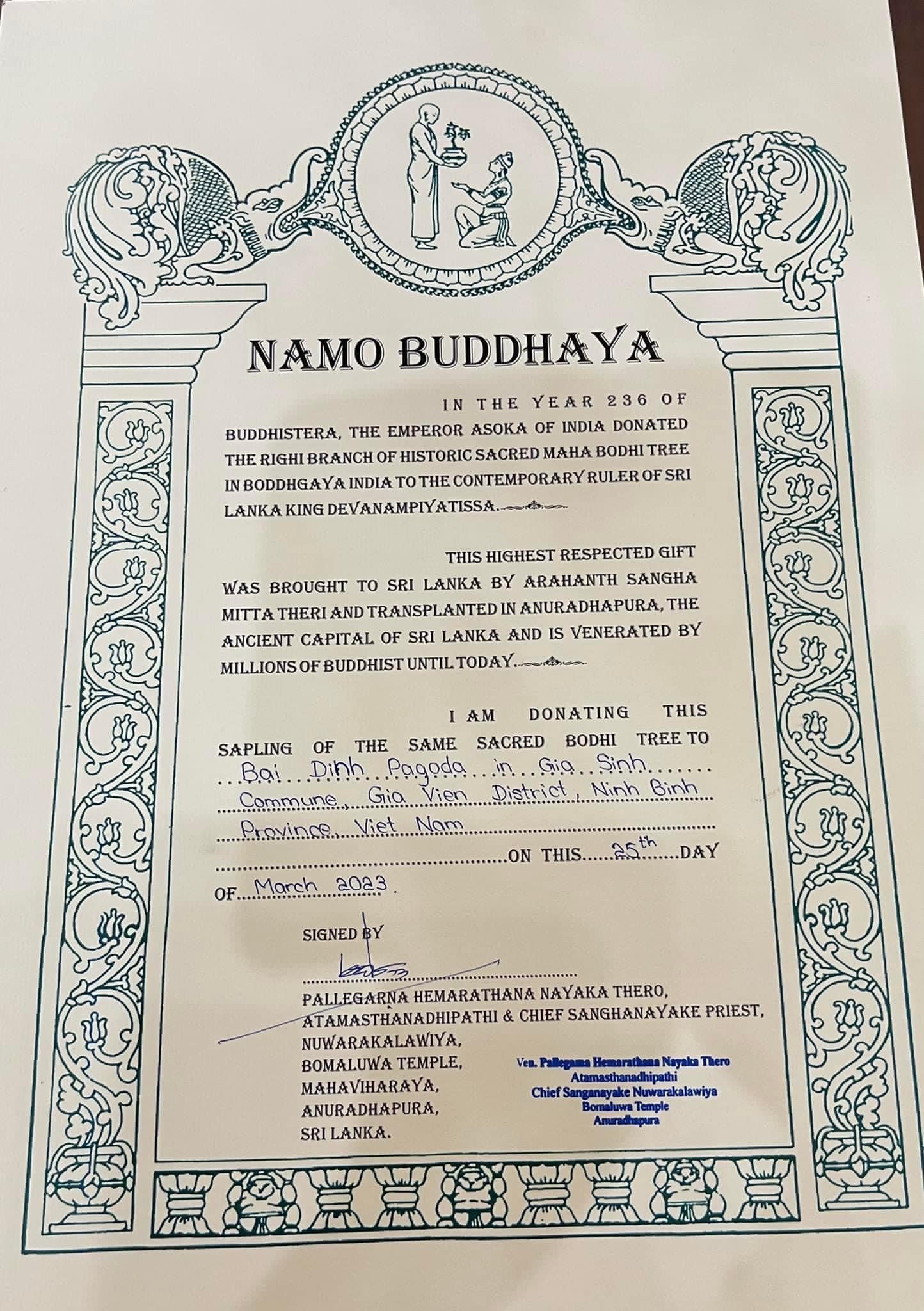 Cây bồ đề thiêng kết nối tình hữu nghị Việt Nam - Sri Lanka -0