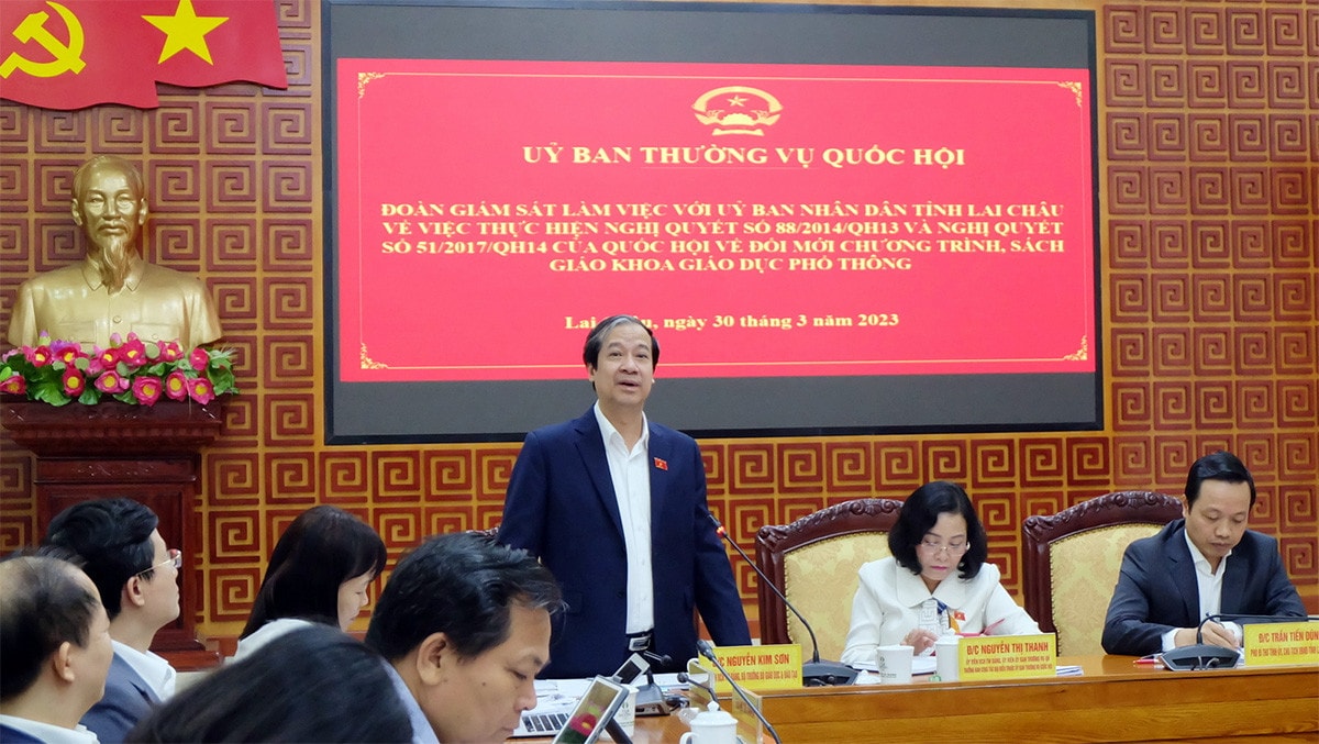 Đoàn giám sát của Ủy ban Thường vụ Quốc hội làm việc với UBND tỉnh Lai Châu -4