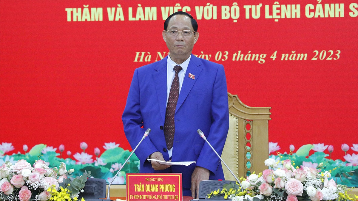 Phó Chủ tịch Quốc hội Trần Quang Phương thăm, làm việc tại Bộ Tư lệnh Cảnh sát biển Việt Nam -0