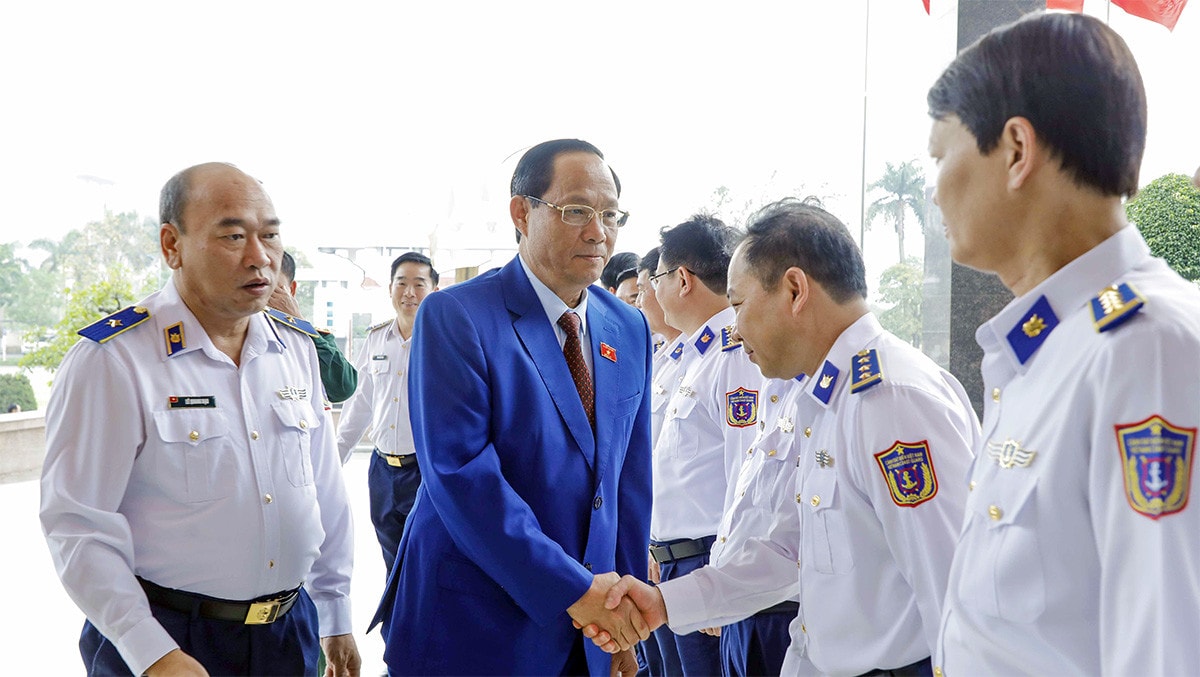 Phó Chủ tịch Quốc hội Trần Quang Phương thăm, làm việc tại Bộ Tư lệnh Cảnh sát biển Việt Nam -5