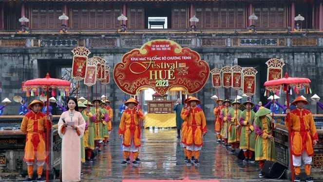 Lễ khai mạc và công bố chương trình Festival Huế 2023 - Ảnh: Đỗ Trưởng