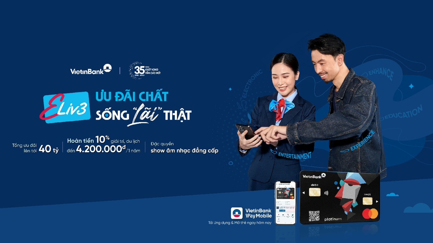 VietinBank ra mắt thẻ Eliv3 - Ưu đãi chất, Sống “lãi” thật -0