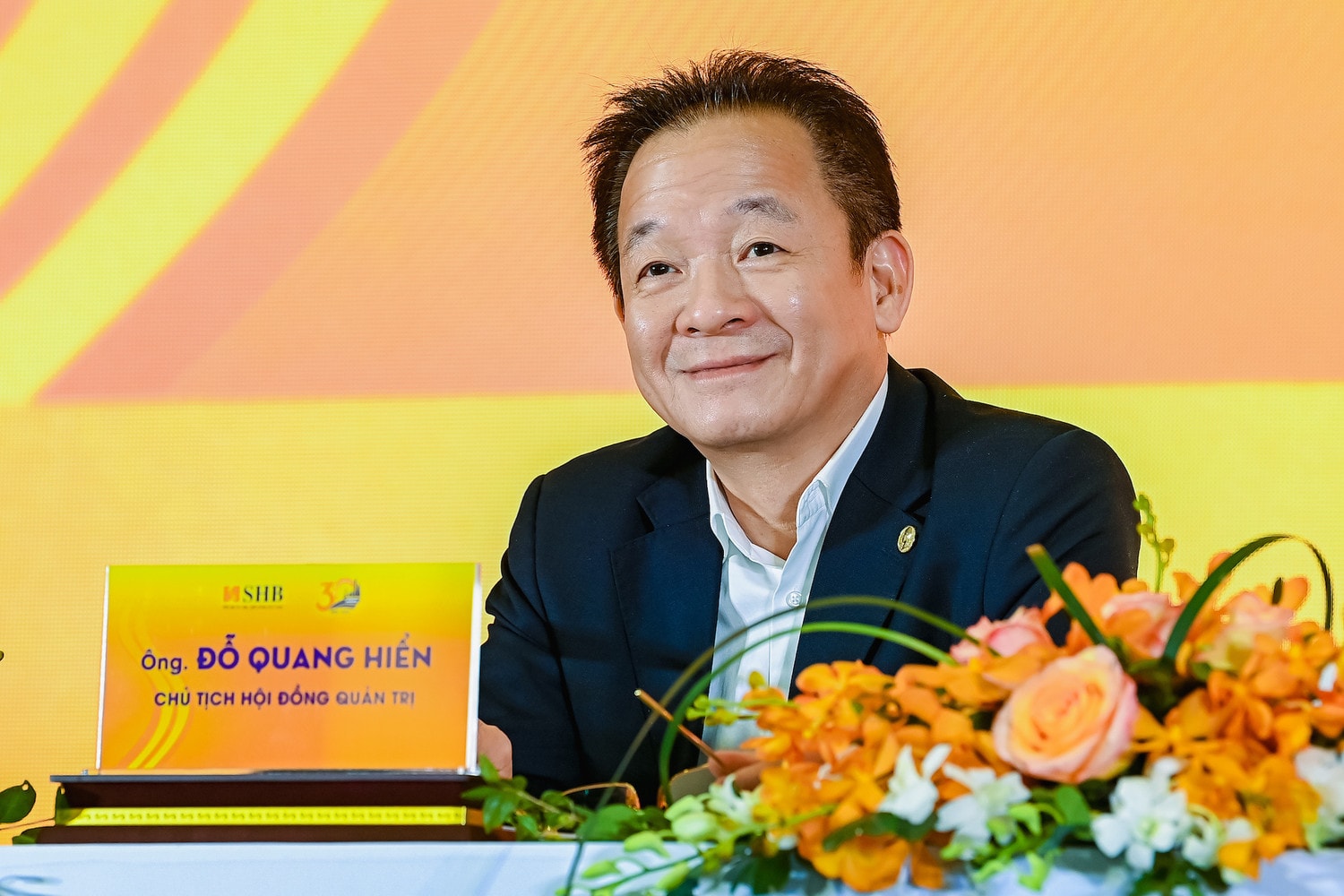 Chủ tịch HĐQT Đỗ Quang Hiển tại Đại Hội Đồng Cổ Đông SHB. Chuyển đổi mạnh mẽ và toàn diện, SHB hướng mục tiêu hiệu quả Top đầu hệ thống -0