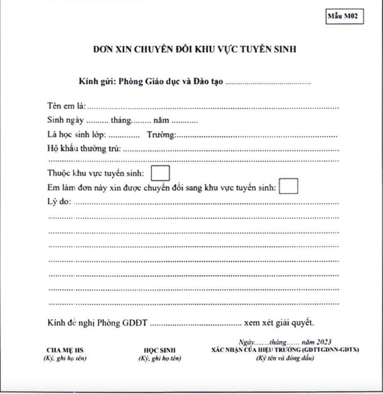 Hà Nội: Một số lưu ý cho học sinh lớp 10 muốn đổi khu vực tuyển sinh -0