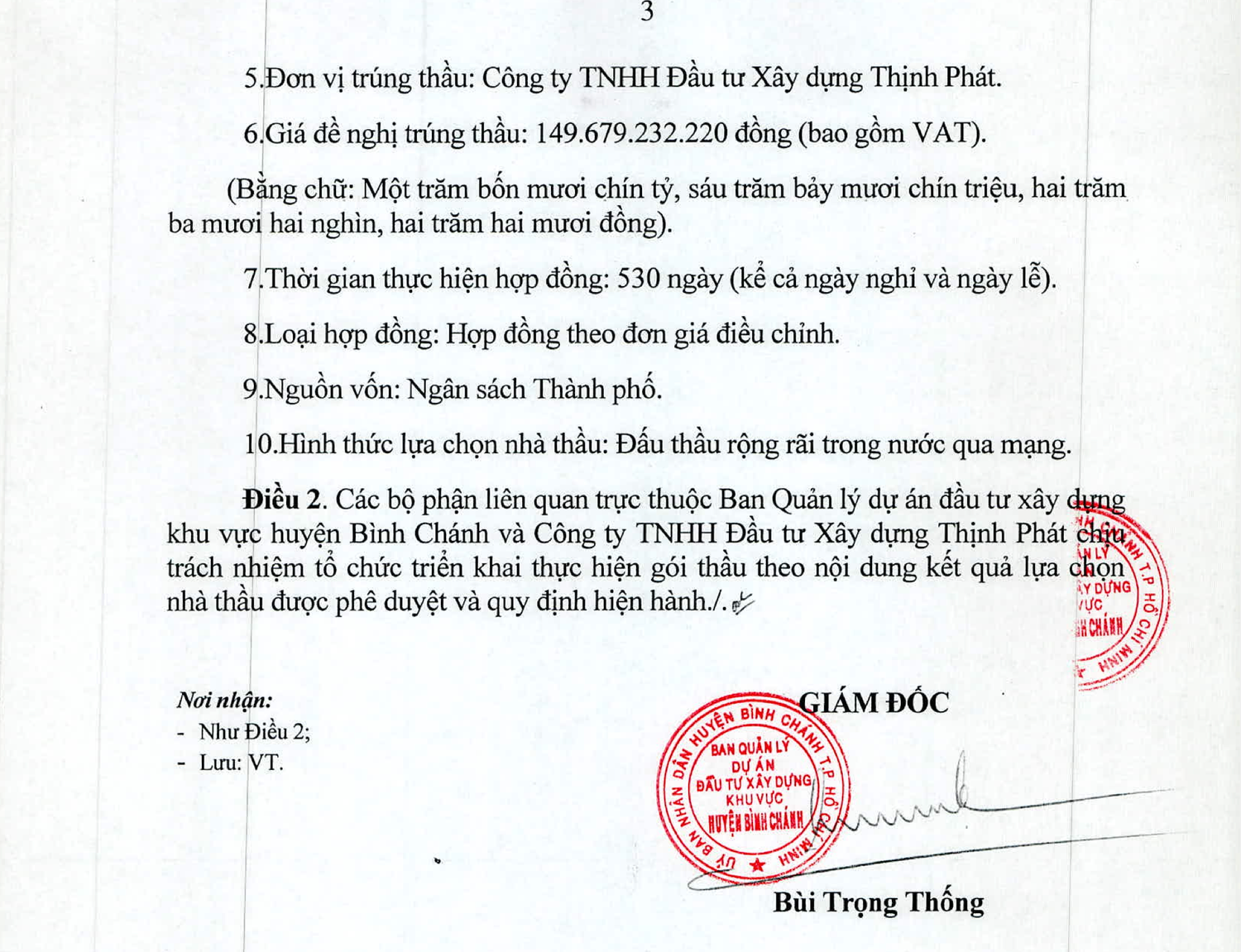 Doanh nghiệp Xây dựng Thịnh Phát được nhận hàng loạt gói thầu đầu tư công 