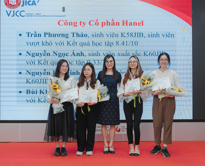 Hanel trao học bổng cho sinh viên của Viện Phát triển nguồn nhân lực Việt Nam – Nhật bản -0