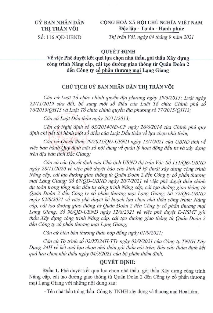 Bất thường doanh nghiệp trúng liên tiếp trên dưới 30 gói thầu trị giá hơn 120 tỷ đồng tại huyện Lạng Giang -0