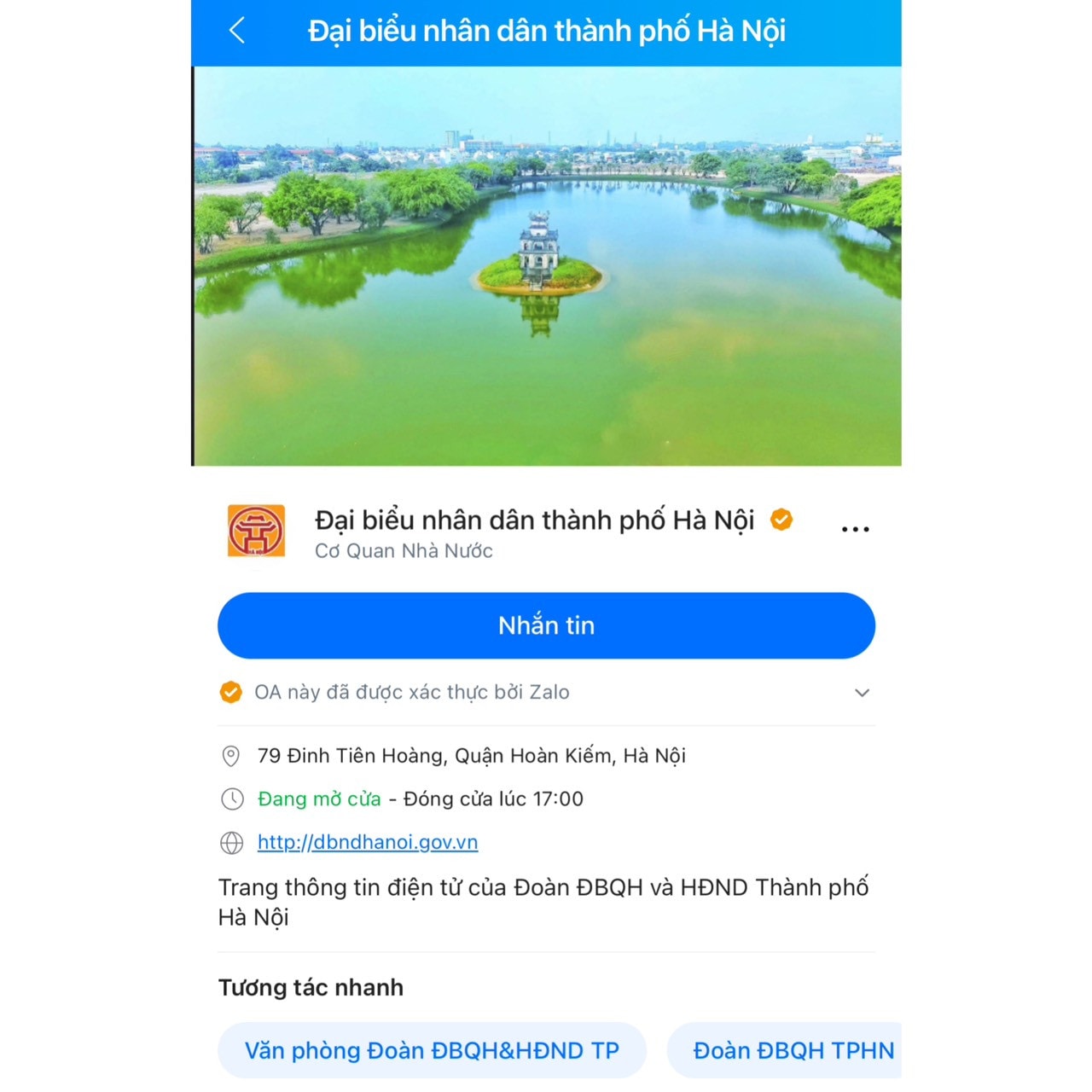 Ra mắt kênh thông tin, tuyên truyền, tiếp nhận phản ánh, kiến nghị trên nền tảng Zalo -0