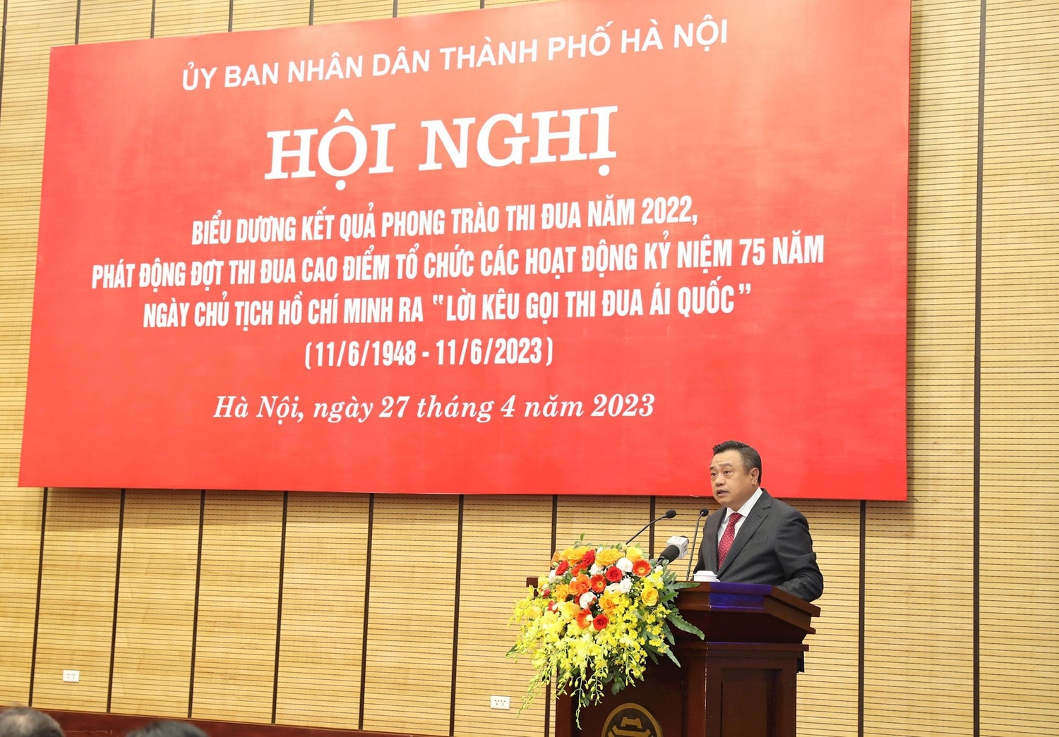 Hà Nội phát động đợt thi đua cao điểm kỷ niệm 75 năm Ngày Chủ tịch Hồ Chí Minh ra ''Lời kêu gọi thi đua ái quốc'' -0