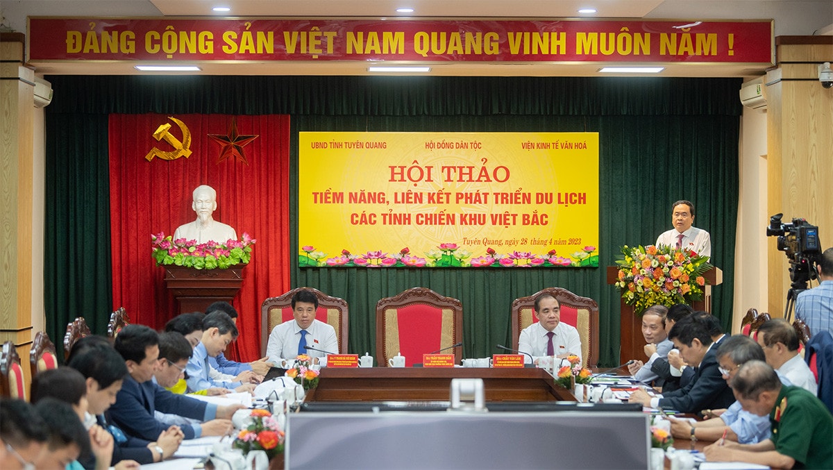 Phó Chủ tịch Thường trực Quốc hội Trần Thanh Mẫn dự Hội thảo Tiềm năng, liên kết phát triển du lịch các tỉnh chiến khu Việt Bắc -1